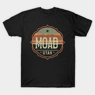 Moab Utah Vintage Retro Badge T-Shirt